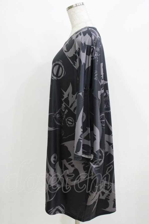 画像2: NieR Clothing / プリント半袖CUTSEW F グレー H-26-03-09-1060-PU-TO-AK-ZH (2)