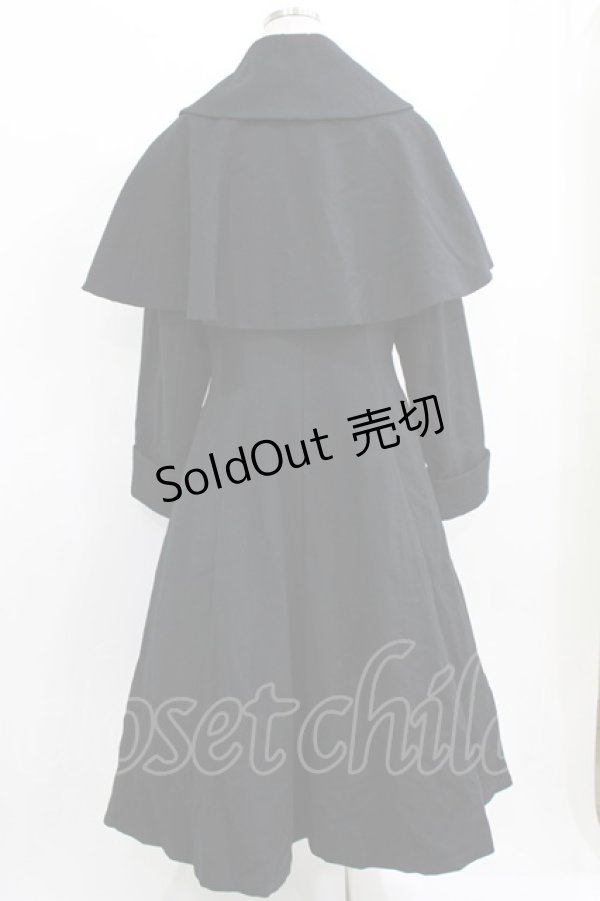 画像3: ATELIER BOZ / ケープ付ロングコート  ブラック H-26-03-09-1006-EL-CO-KB-ZH (3)