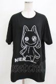 画像1: NieR Clothing / プリントCOTTON CUTSEW XL 黒 H-26-03-09-1063-PU-TO-AK-ZH (1)