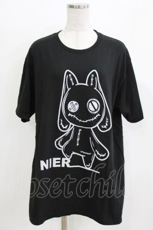 画像: NieR Clothing / プリントCOTTON CUTSEW XL 黒 H-26-03-09-1063-PU-TO-AK-ZH