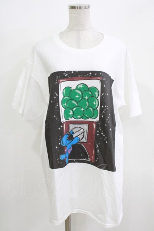 画像1: NieR Clothing / プリントCOTTON CUTSEW XL 白 H-26-03-09-1066-PU-TO-AK-ZH (1)