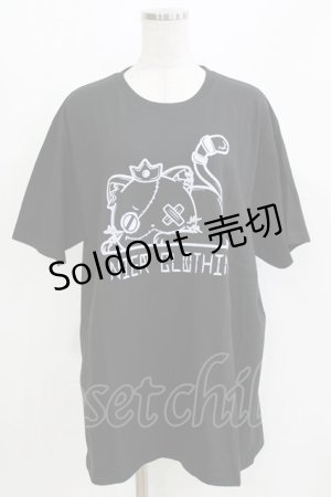 画像: NieR Clothing / プリントCOTTON CUTSEW XL 黒 H-26-03-09-1067-PU-TO-AK-ZH
