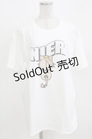画像: NieR Clothing / プリントCOTTON CUTSEW XL 白 H-26-03-09-1068-PU-TO-AK-ZH