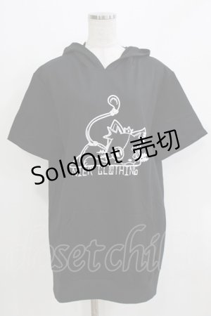 画像: NieR Clothing / 半袖プルパーカー F 黒 H-26-03-09-1071-PU-TO-AK-ZH