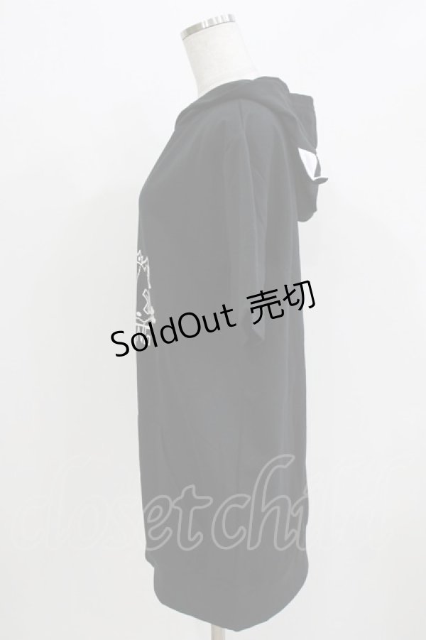 画像2: NieR Clothing / 半袖プルパーカー F 黒 H-26-03-09-1071-PU-TO-AK-ZH (2)