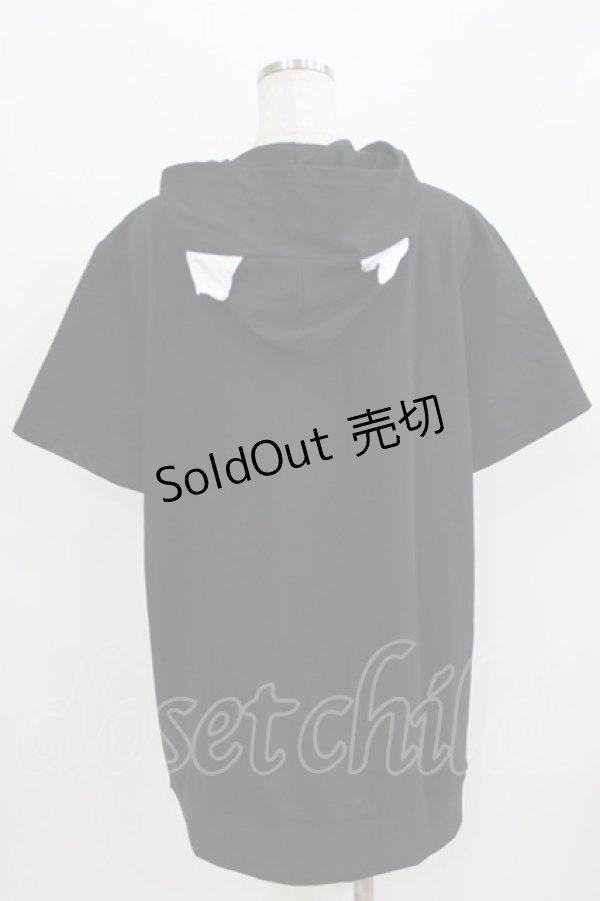 画像3: NieR Clothing / 半袖プルパーカー F 黒 H-26-03-09-1071-PU-TO-AK-ZH (3)