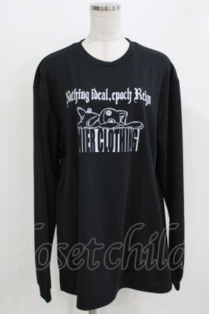 画像: NieR Clothing / プリントLONG CUTSEW LL 黒 H-26-03-09-1072-PU-TO-AK-ZH