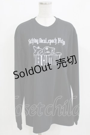 画像: NieR Clothing / プリントLONG CUTSEW LL 黒 H-26-03-09-1072-PU-TO-AK-ZH