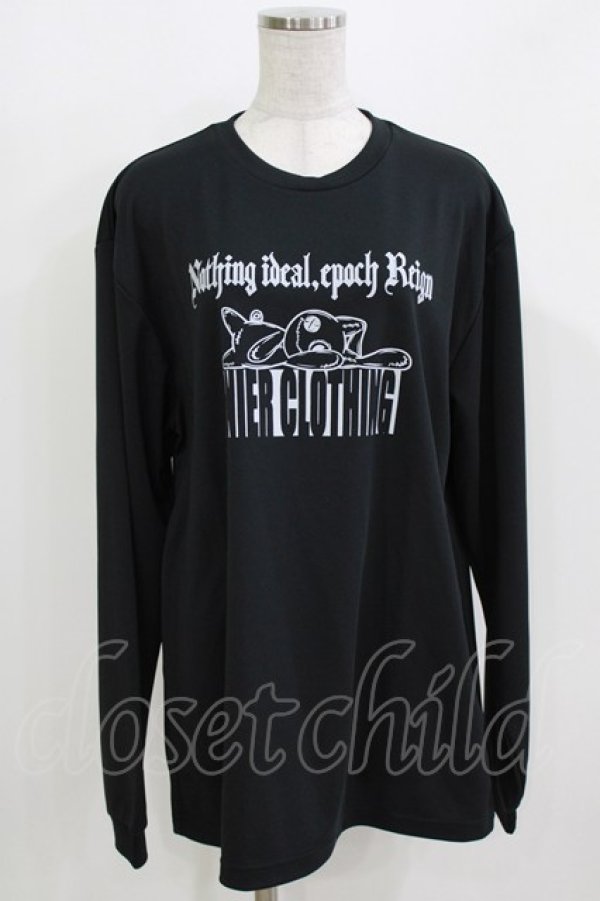 画像1: NieR Clothing / プリントLONG CUTSEW LL 黒 H-26-03-09-1072-PU-TO-AK-ZH (1)