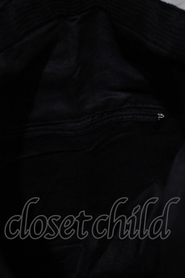 画像3: NieR Clothing / 刺繍リブバッグ  黒 H-26-03-09-1073-PU-BG-AK-ZH (3)