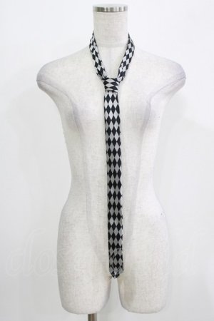 画像: BPN FOR MEN / ジャガードネクタイ  ダイヤ/ブラック×グレー H-26-03-09-1074-GO-ZA-KB-ZH