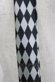 画像2: BPN FOR MEN / ジャガードネクタイ  ダイヤ/ブラック×グレー H-26-03-09-1074-GO-ZA-KB-ZH (2)