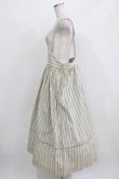 画像2: Jane Marple / アジャスターストラップドミトリースカート  ライトベージュストライプ H-26-03-09-1007-JM-SK-KB-ZH (2)