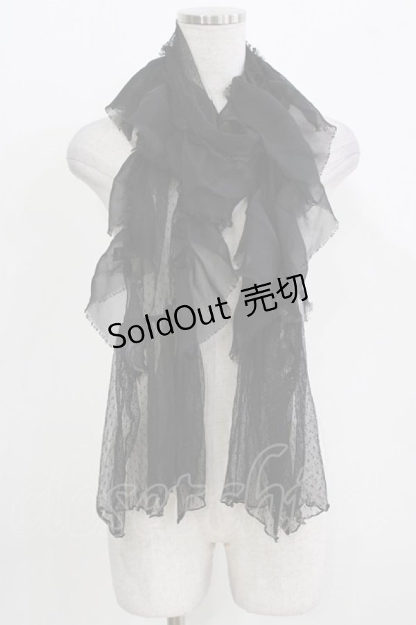 画像1: BPN / ダメージフリルストール  ブラック H-26-03-09-1075-GO-ZA-KB-ZH (1)