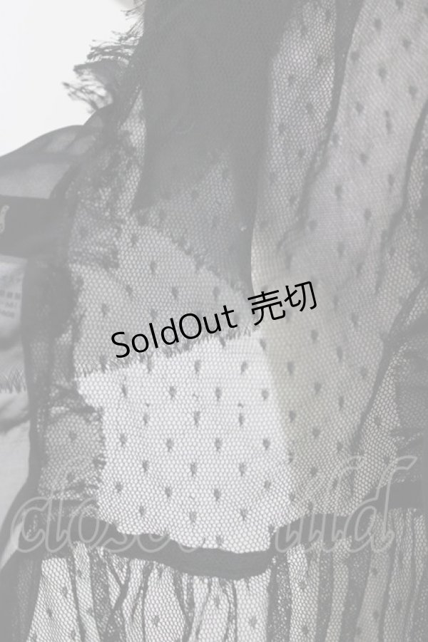 画像2: BPN / ダメージフリルストール  ブラック H-26-03-09-1075-GO-ZA-KB-ZH (2)