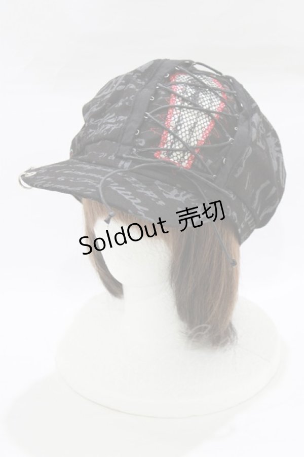 画像1: HN+nois / カスタムダメージキャップ  ブラック H-26-03-09-1076-HN-AC-KB-ZH (1)