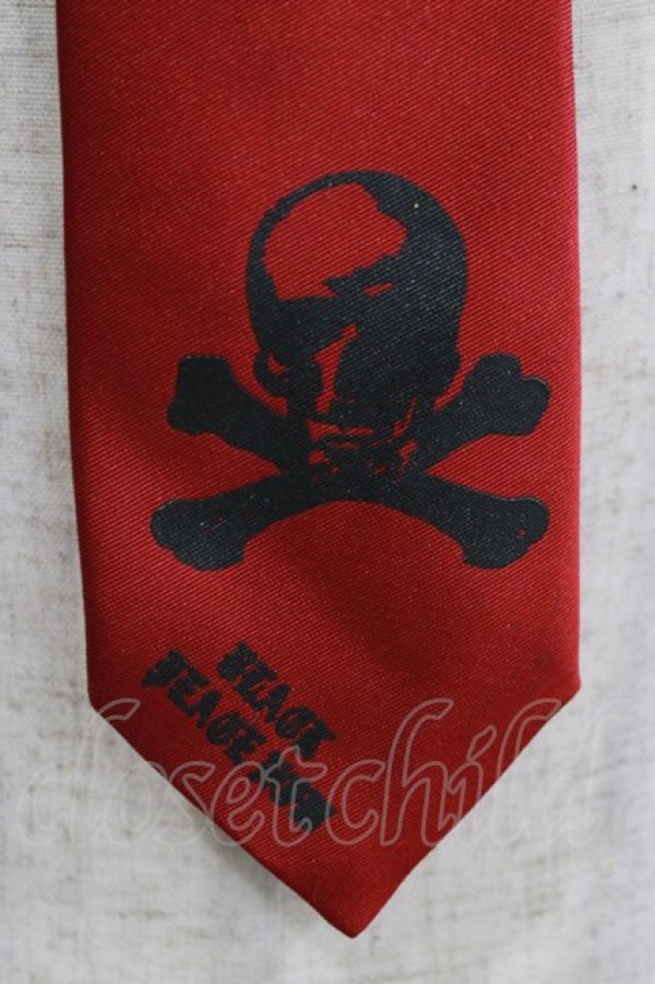画像2: BPN / スカルロゴネクタイ  赤 H-26-03-09-1078-GO-ZA-KB-ZH (2)