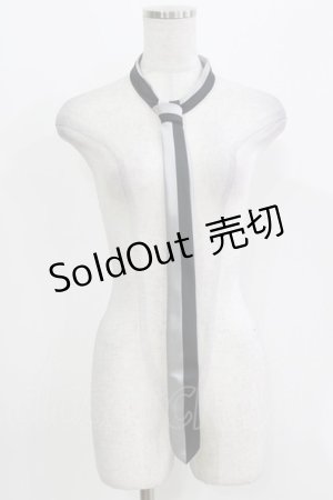 画像: PEACE NOW / バイカラーネクタイ  ブラック×グレー H-26-03-09-1079-PU-ZA-KB-ZH