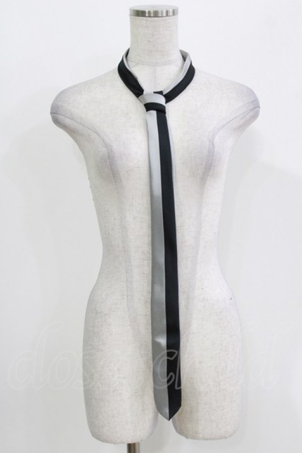 画像1: PEACE NOW / バイカラーネクタイ  ブラック×グレー H-26-03-09-1079-PU-ZA-KB-ZH (1)