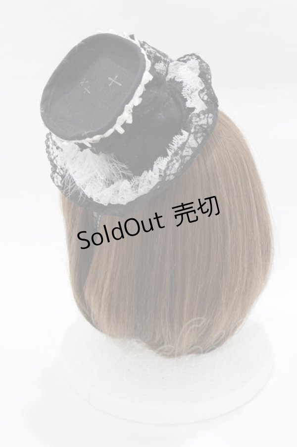 画像2: HN+nois / ミニハット  黒 H-26-03-09-1081-HN-AC-KB-ZH (2)