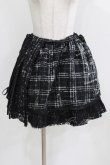 画像1: h.ANARCHY / オーバー付レース重ねチェックスカート  ブラック H-26-03-09-1009-HN-SK-KB-ZH (1)