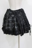 画像3: h.ANARCHY / オーバー付レース重ねチェックスカート  ブラック H-26-03-09-1009-HN-SK-KB-ZH (3)