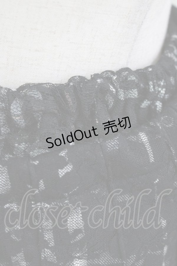 画像5: h.ANARCHY / オーバー付レース重ねチェックスカート  ブラック H-26-03-09-1009-HN-SK-KB-ZH (5)