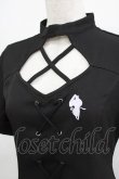 画像4: NieR Clothing / レースアップワンピース  黒 H-26-03-09-1011-PU-OP-AK-ZH (4)