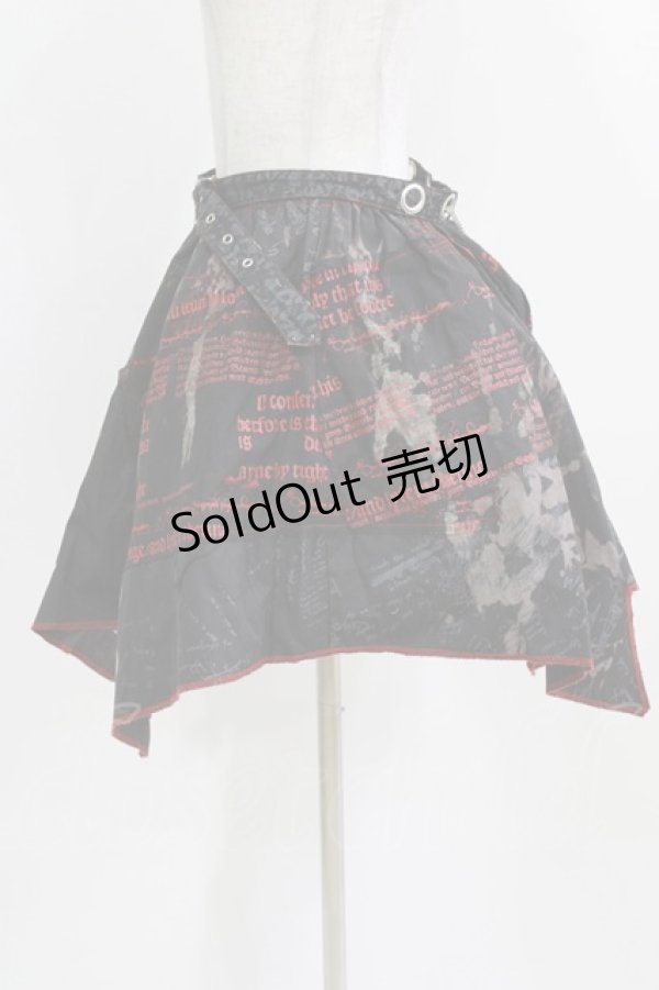 画像2: h.ANARCHY / オーバー付イレギュラースカート  黒 H-26-03-09-1012-HN-SK-KB-ZH (2)