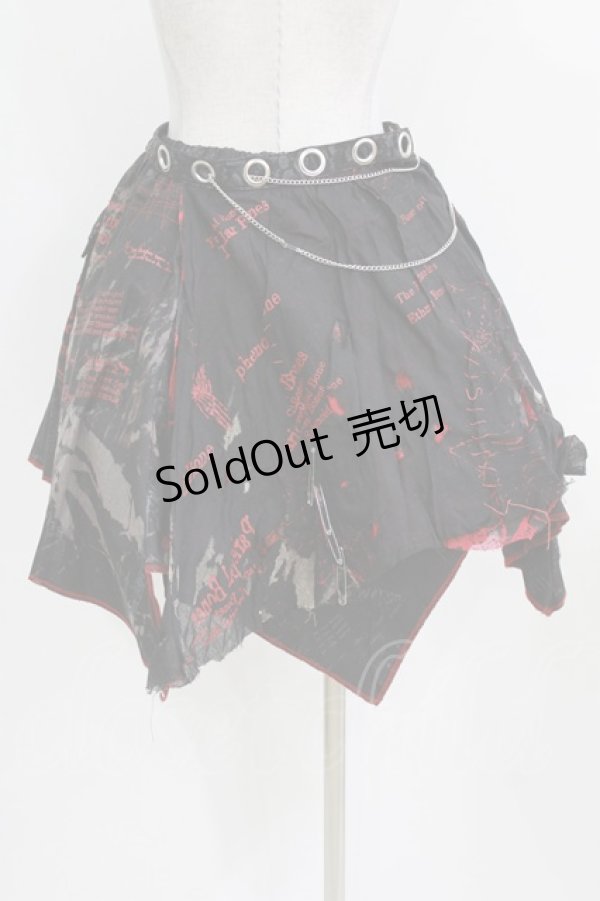 画像3: h.ANARCHY / オーバー付イレギュラースカート  黒 H-26-03-09-1012-HN-SK-KB-ZH (3)
