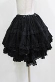 画像2: FRILL / レースフリルギャザースカート  ブラック H-26-03-09-1014-HN-SK-KB-ZH (2)