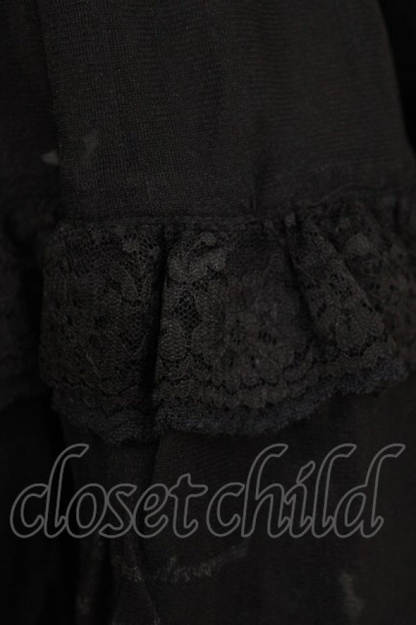 画像4: FRILL / レースフリルギャザースカート  ブラック H-26-03-09-1014-HN-SK-KB-ZH (4)