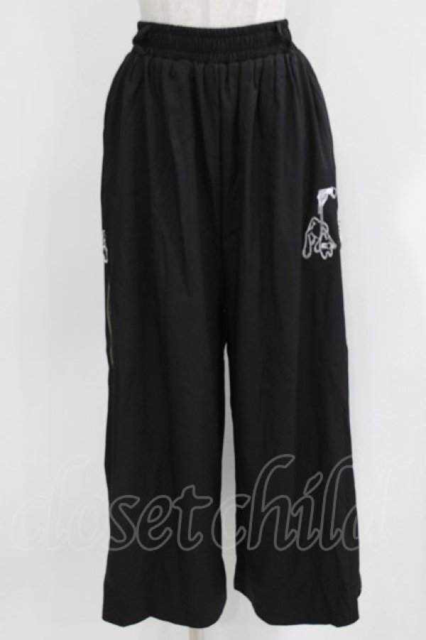 画像1: NieR Clothing / 2WAY SIDE ZIP WIDE PANTS F 黒 H-26-03-09-1020-PU-PA-AK-ZH (1)