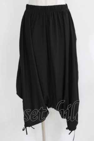 画像: NieR Clothing / プリントサルエルパンツ F 黒 H-26-03-09-1021-PU-PA-AK-ZH