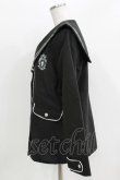 画像2: NieR Clothing / セーラー襟ボタンジャケット  黒 H-26-03-09-1024-PU-JA-AK-ZH (2)