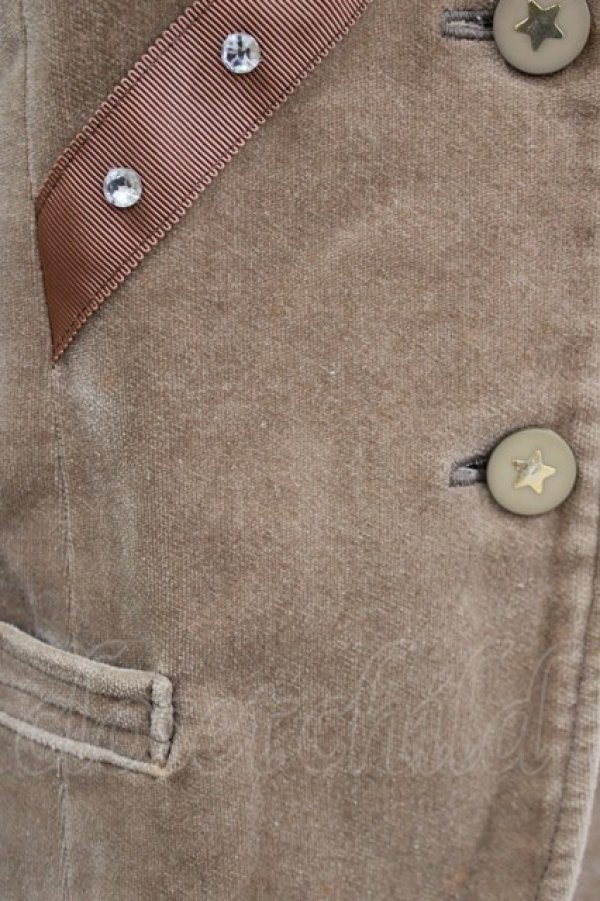 画像4: MILK / ビジューリボンジャケット  ブラウン H-26-03-09-1025-ML-JA-KB-ZH (4)