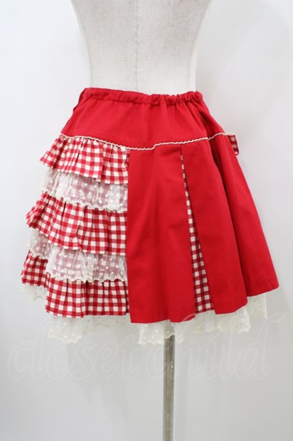 画像2: Angelic Pretty / Candyギンガムスカート Free レッド H-26-03-09-062-AP-SK-NS-ZH (2)