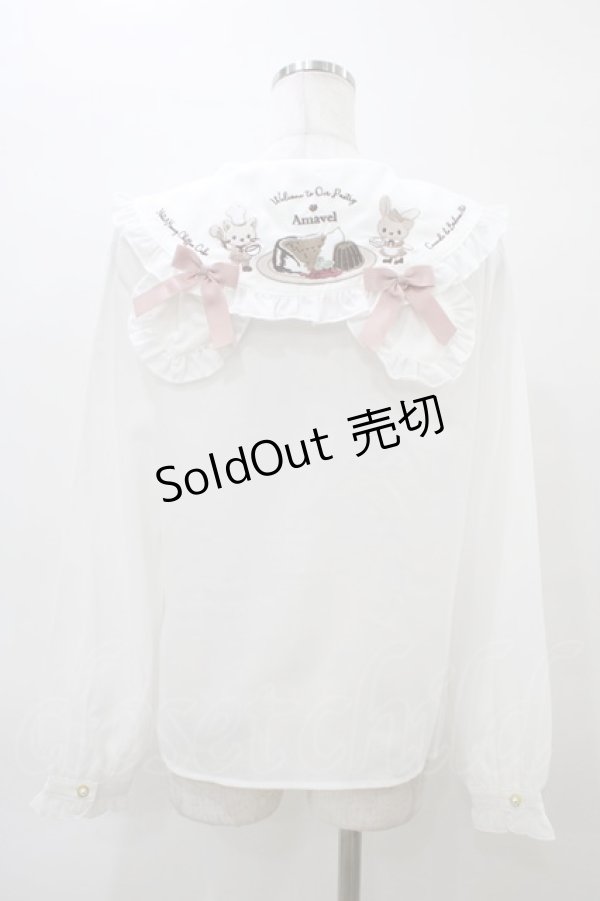 画像3: Amavel / 森の小さなお菓子屋さんブラウス Free オフ/ベージュ H-26-03-09-064-CA-BL-NS-ZH (3)