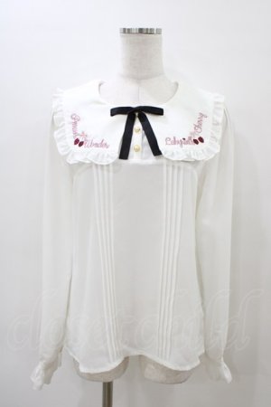 画像: Amavel / Cherry Ribbonブラウス Free オフ H-26-03-09-066-CA-BL-NS-ZH