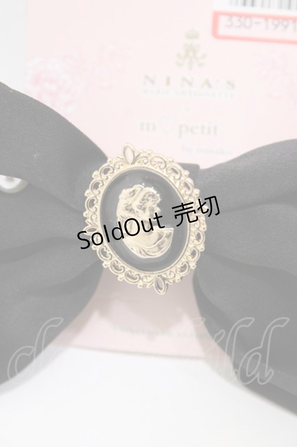 画像2: m petit by misako / AM NIPLバレッタ  ブラック H-26-03-09-016-LO-AC-NS-ZH (2)