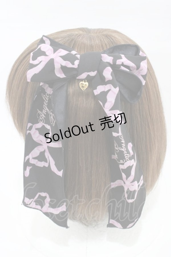 画像2: Angelic Pretty / Sweetie Ribbonリボンクリップ  ブラック/ピンク H-26-03-09-018-AP-AC-NS-ZH (2)