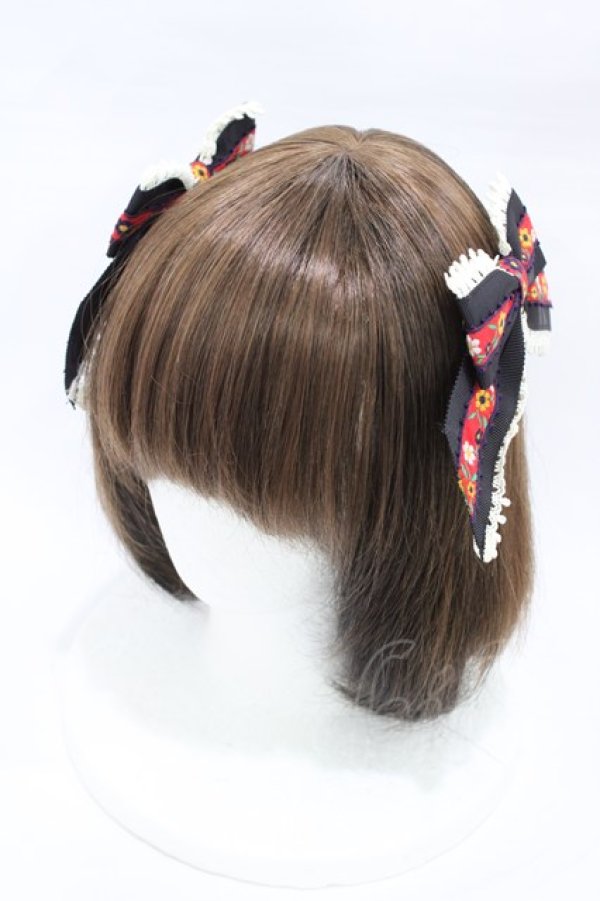 画像1: BABY,THE STARS SHINE BRIGHT / おとぎの国の赤ずきんちゃんリボンコーム  ブラック H-26-03-09-022-BA-AC-NS-ZH (1)