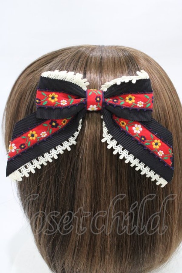 画像3: BABY,THE STARS SHINE BRIGHT / おとぎの国の赤ずきんちゃんリボンコーム  ブラック H-26-03-09-022-BA-AC-NS-ZH (3)