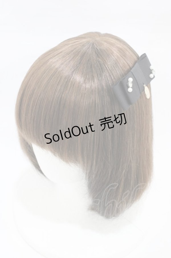 画像1: Maison de FLEUR / グログランリボンクリップ  ブラック H-26-03-09-023-LO-AC-NS-ZH (1)