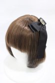 画像1: Maison de FLEUR / ビジューサテンリボンバレッタ  ブラック H-26-03-09-025-LO-AC-NS-ZH (1)