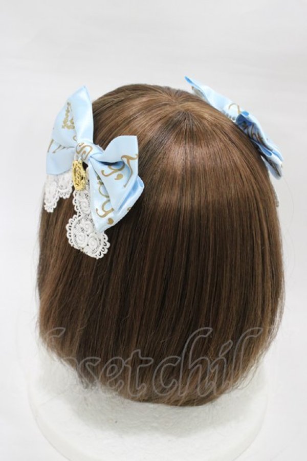 画像2: BABY,THE STARS SHINE BRIGHT / BABYロゴリボンコーム  サックス H-26-03-09-029-BA-AC-NS-ZH (2)