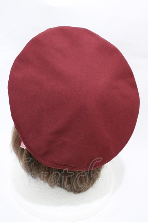 画像2: Amavel / 喫茶アマベルのマリンベレー帽  ボルドー H-26-03-09-003-CA-AC-NS-ZH (2)