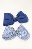 画像2: PINK HOUSE / ギンガムチェック&無地ローンリボンブローチセット  ブルー H-26-03-09-032-LO-ZA-NS-ZH (2)