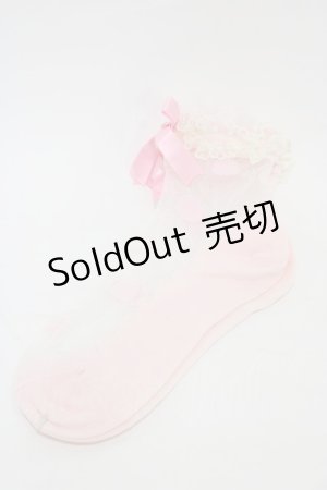 画像: Angelic Pretty / Fancy Dotクルー丈ソックス  ピンク H-26-03-09-033-AP-ZA-NS-ZH