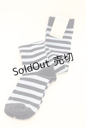 画像: metamorphose / ボーダーオーバーニー  ブルー/ネイビー H-26-03-09-037-ME-ZA-NS-ZH